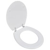 Asiento inodoro WC MDF tapa diseño blanco