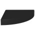 Estantes flotantes de esquina 4 uds MDF negro 25x25x3,8