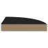 Estantes flotantes de esquina 4 uds MDF negro 25x25x3,8