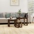 Mesas apilables 3 pzas madera contrachapada color roble