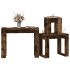 Mesas apilables 3 pzas madera contrachapada color roble