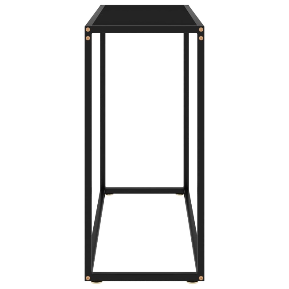 Mesa consola vidrio templado negro 80x35x75