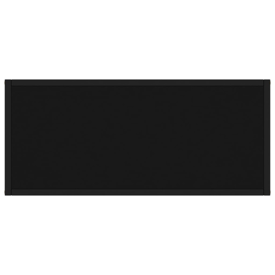 Mesa consola vidrio templado negro 80x35x75