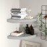 Estantes flotantes de esquina 2 uds MDF gris 35x35x3,8