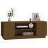 Mueble de TV madera maciza de pino marrón miel 110x35x40,5