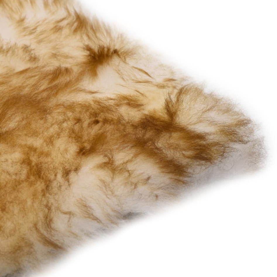 Cojines de sillas 2 uds piel oveja real marrón mezcla 40x40