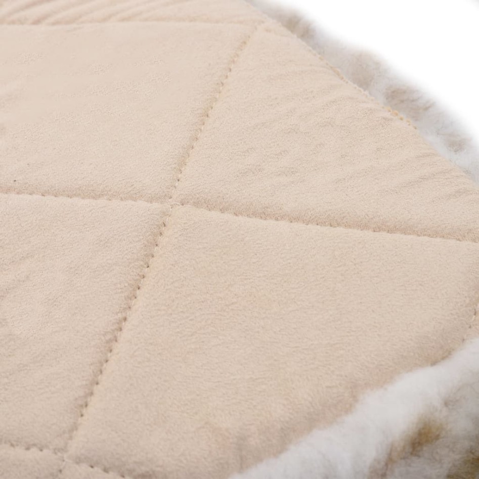 Cojines de sillas 2 uds piel oveja real marrón mezcla 40x40