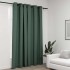 Cortina opaca con ojales look de lino verde 290x245