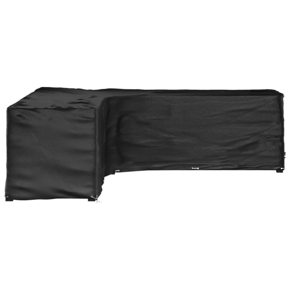 Funda para muebles de jardín forma de L 20 ojales 300x300x90
