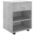 Armario ruedas madera contrachapada gris hormigón 46x36x59
