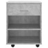 Armario ruedas madera contrachapada gris hormigón 46x36x59