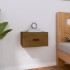 Mesita de noche de pared marrón miel 40x29,5x22