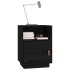 Mesita de noche madera maciza de pino negro 40x34x55