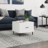 Mesa de centro madera de ingeniería blanca 50x50x40