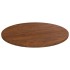 Tablero de mesa redonda madera de roble marrón oscuro
