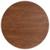 Tablero de mesa redonda madera de roble marrón oscuro