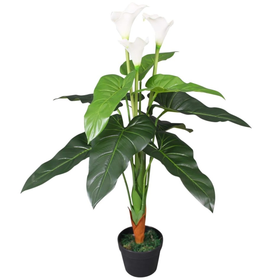Planta cala lilly artificial con macetero 85 cm