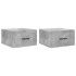 Mesitas de noche de pared 2 uds color gris hormigón 35x35x20