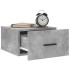 Mesitas de noche de pared 2 uds color gris hormigón 35x35x20