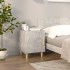 Mesita de noche madera contrachapada gris