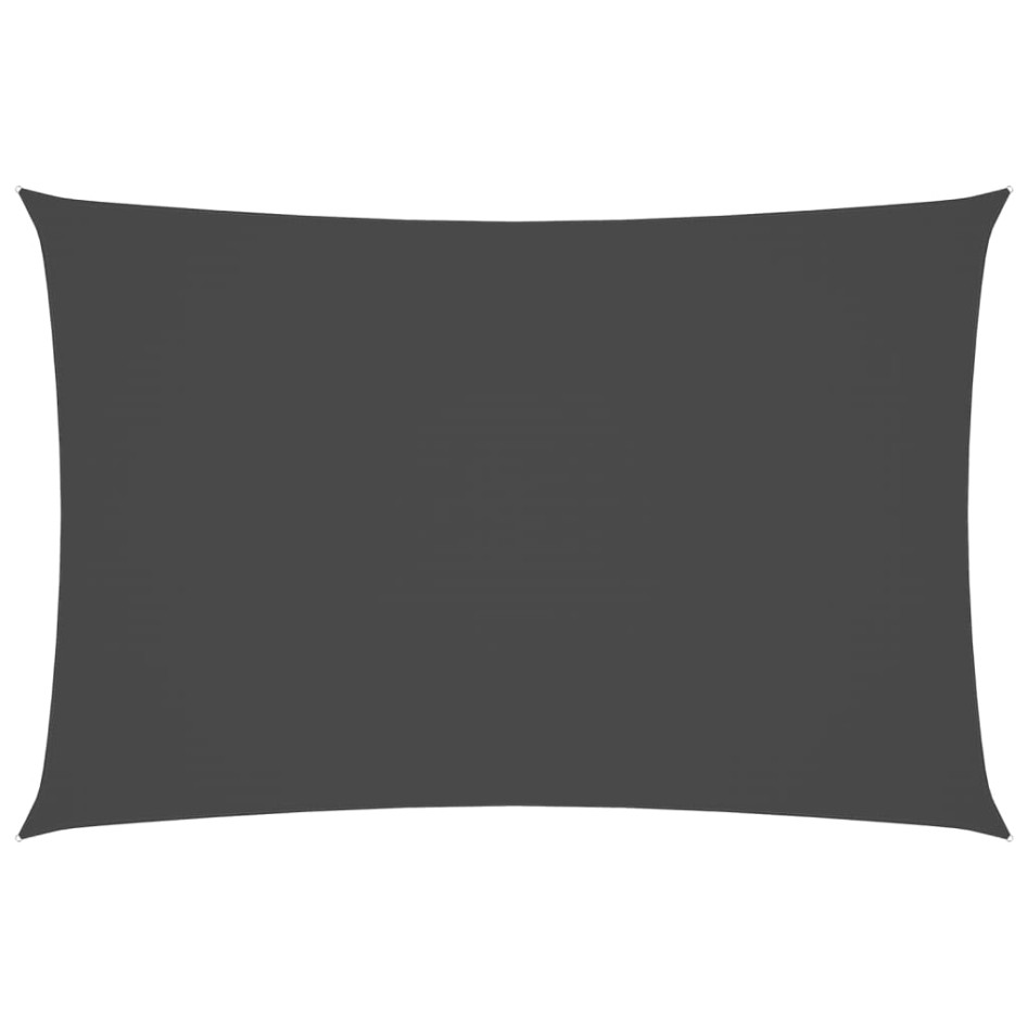Toldo de vela rectangular tela Oxford gris antracita 2x4