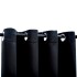 Cortinas opacas con anillas de metal 2 piezas negro 140x175