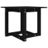 Mesa de centro de madera maciza de pino negra 50x50x45