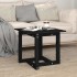Mesa de centro de madera maciza de pino negra 50x50x45