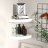 Estante flotante de pared 2 uds MDF blanco brillo 25x25x3,8