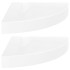 Estante flotante de pared 2 uds MDF blanco brillo 25x25x3,8