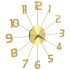 Reloj de pared de metal dorado 50