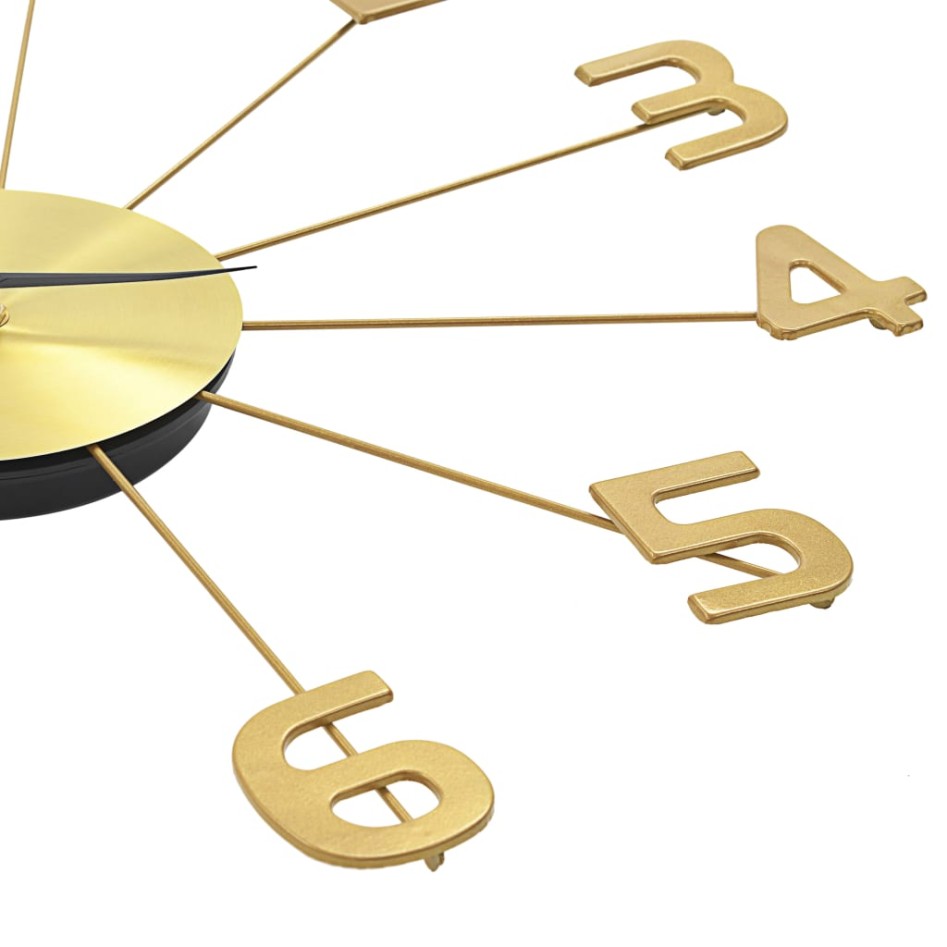 Reloj de pared de metal dorado 50