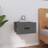 Mesita de noche de pared gris 40x29,5x22