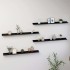 Estantes de pared 4 unidades negro 100x9x3
