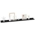 Estantes de pared 4 unidades negro 100x9x3