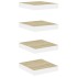 Estante flotante pared 4 uds MDF roble y blanco 23x23,5x3,8