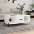 Mesa de centro madera contrachapada blanco brillo 102x50x40