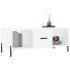 Mesa de centro madera contrachapada blanco brillo 102x50x40
