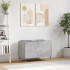 Mueble discos madera contrachapada gris hormigón 74,5x38x48