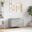 Mueble discos madera contrachapada gris hormigón 74,5x38x48 cm
