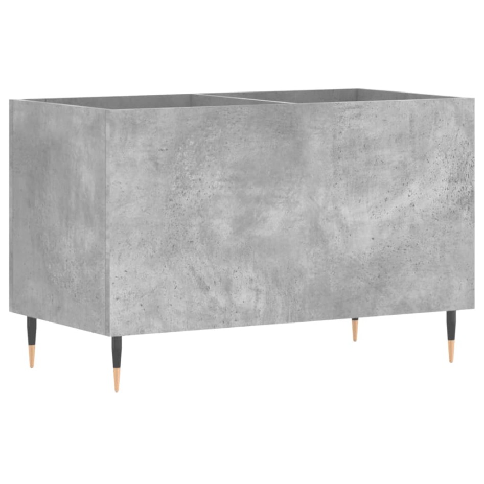 Mueble discos madera contrachapada gris hormigón 74,5x38x48