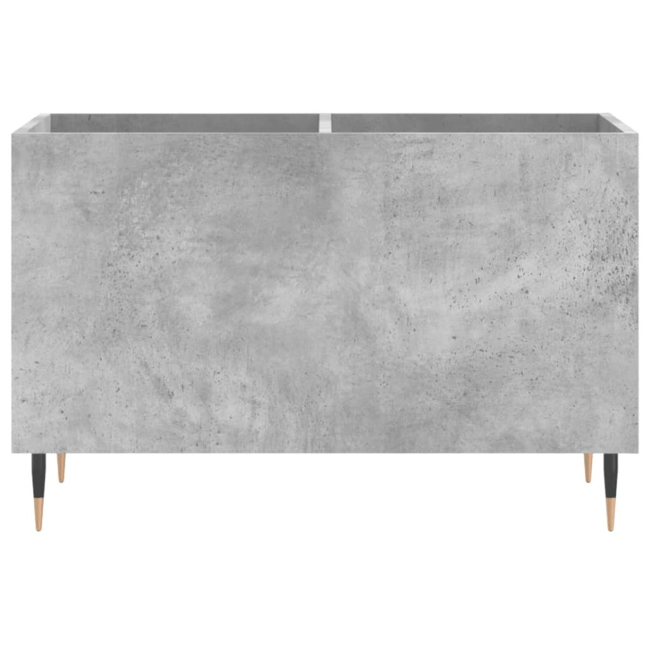 Mueble discos madera contrachapada gris hormigón 74,5x38x48