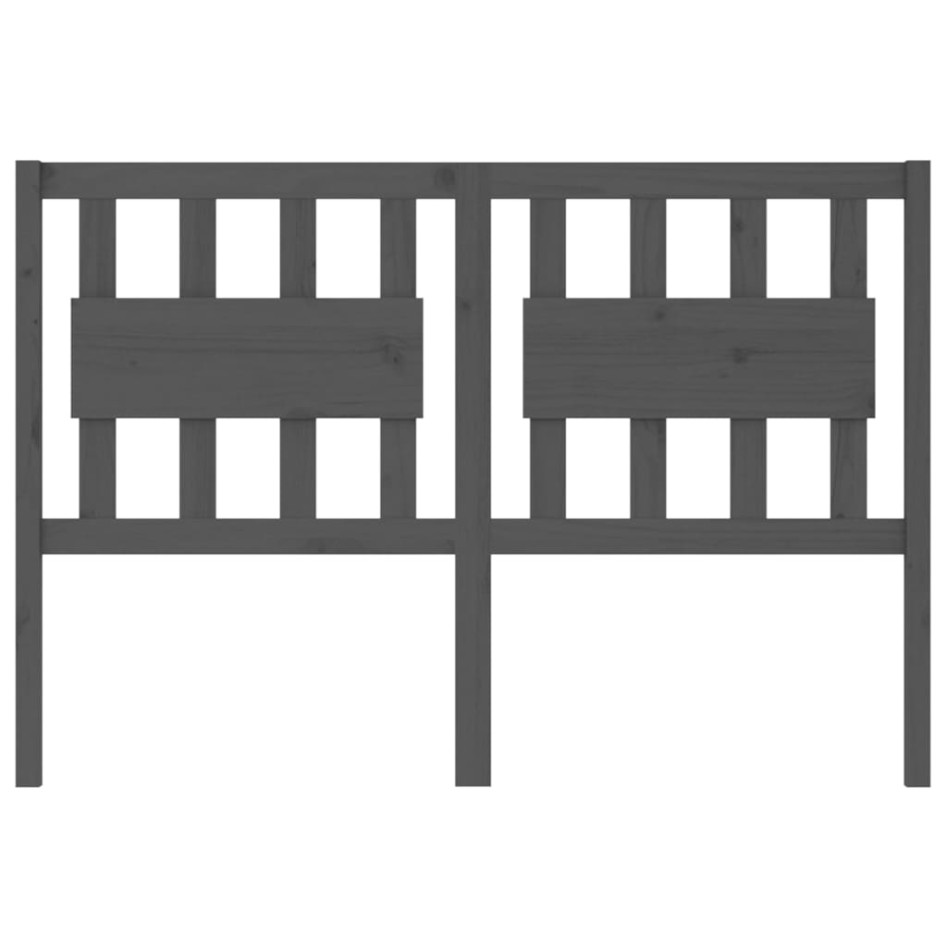 Cabecero de cama madera maciza de pino gris 125,5x4x100