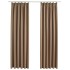 Cortinas opacas con ganchos 2 piezas gris topo 140x175
