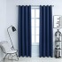 Cortinas opacas con anillas de metal 2 uds azul 140x175