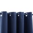 Cortinas opacas con anillas de metal 2 uds azul 140x175
