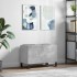 Mueble discos madera contrachapada gris hormigón 74,5x38x48
