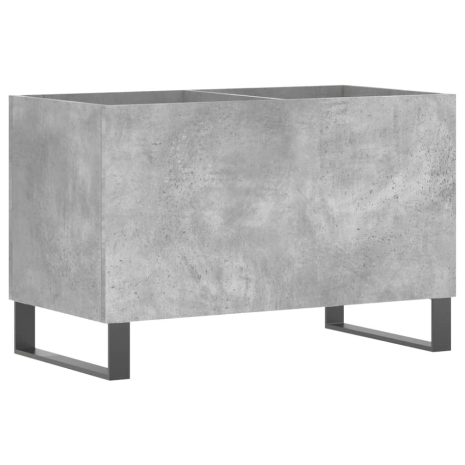 Mueble discos madera contrachapada gris hormigón 74,5x38x48