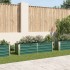 Arriate de jardín de acero galvanizado verde 160x40x45