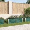 Arriate de jardín de acero galvanizado verde 160x40x45 cm